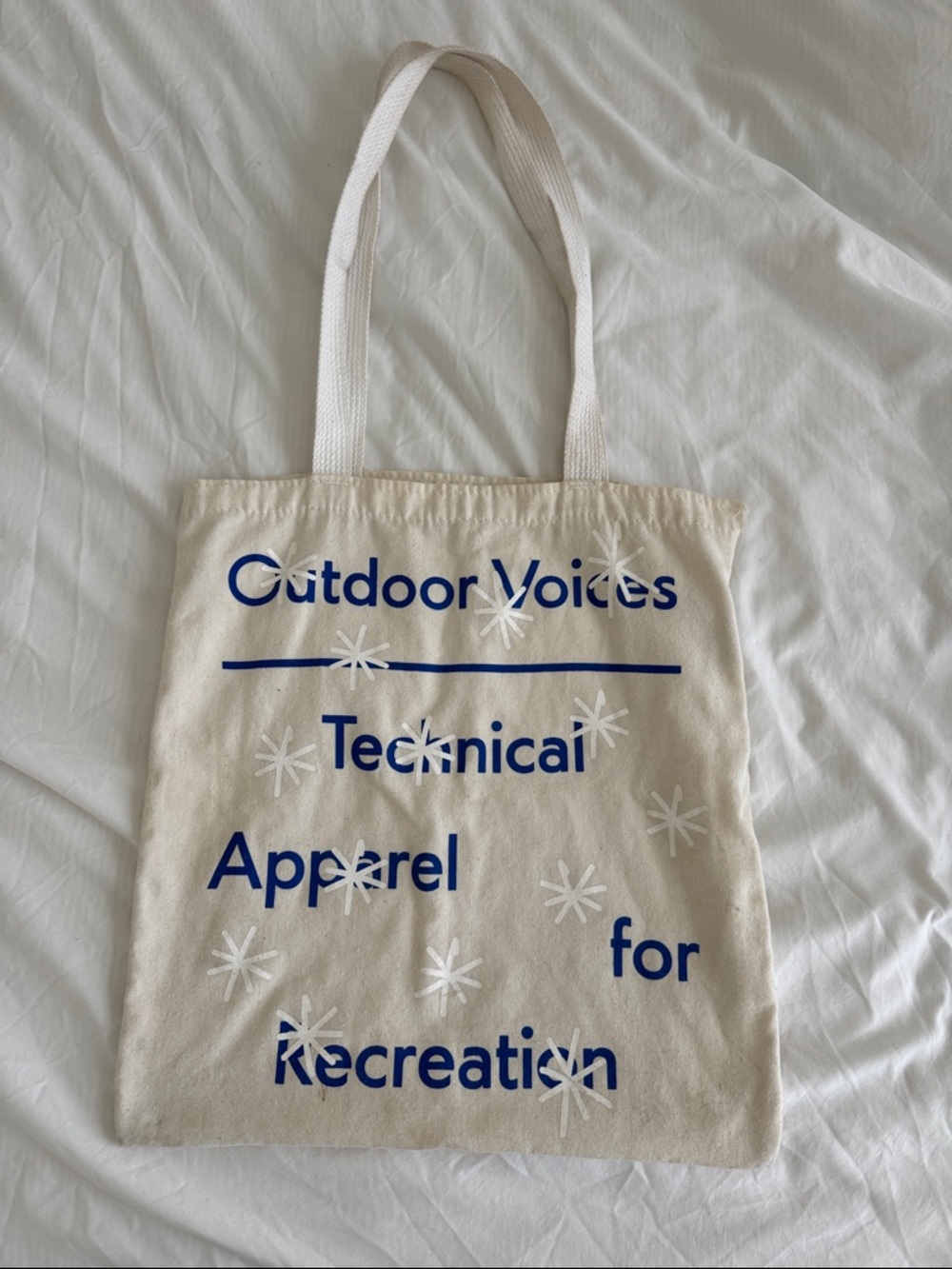 Outdoor Voices winter canvas tote